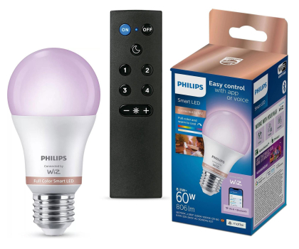 Inteligentne oświetlenie Philips Smart żarówka 60W A60 E27 + Pilot